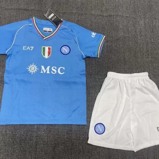 2023/2024 Napoli Equipación Local Camiseta de Fútbol Calidad Tailandesa Talla Infantil