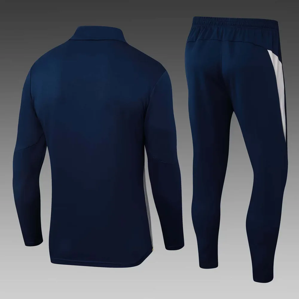 2025 Portugal Chándal de Entrenamiento Semipull Azul Real AAA Grado Fan