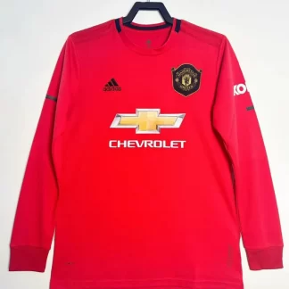 2019-2020 Retro Manga Larga Manchester United Equipación Local Camiseta de Fútbol Calidad Tailandesa
