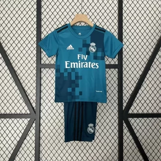 Camiseta de Fútbol Tercera Visitante Retro de Real Madrid 2017/2018 Calidad Tailandesa Talla Infantil