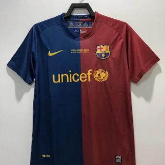 Camiseta de Fútbol Retro Local Champions League 2008/2009 Barcelona Calidad Thai