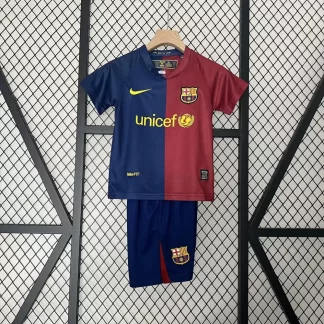 Camiseta de Fútbol Local Retro de Barcelona 2008/2009 Calidad Tailandesa Talla Infantil