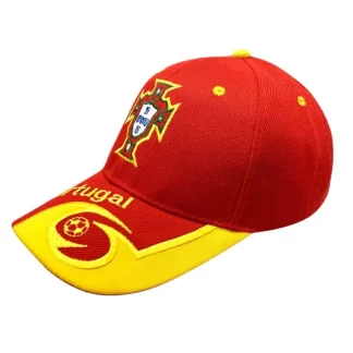 Gorra de fútbol de aficionado de Portugal FPF (Amarilla)