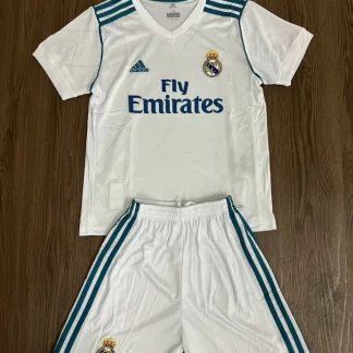 Camiseta de Fútbol Local Retro Real Madrid 2017/2018 Calidad Tailandesa Talla Infantil