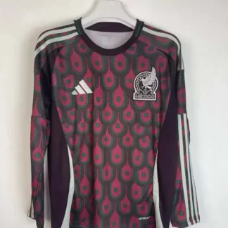 Camiseta de Fútbol Manga Larga 2024 de la Selección Nacional de México Local AAA calidad aficionado