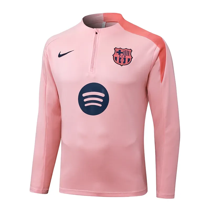 2025/2026 Barcelona Conjunto de Entrenamiento Media Cremallera Rosa Jersey Set