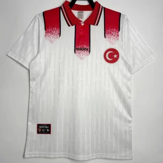 1996 Retro Türkiye Selección Nacional Visitante Camiseta de Fútbol Calidad Tailandesa