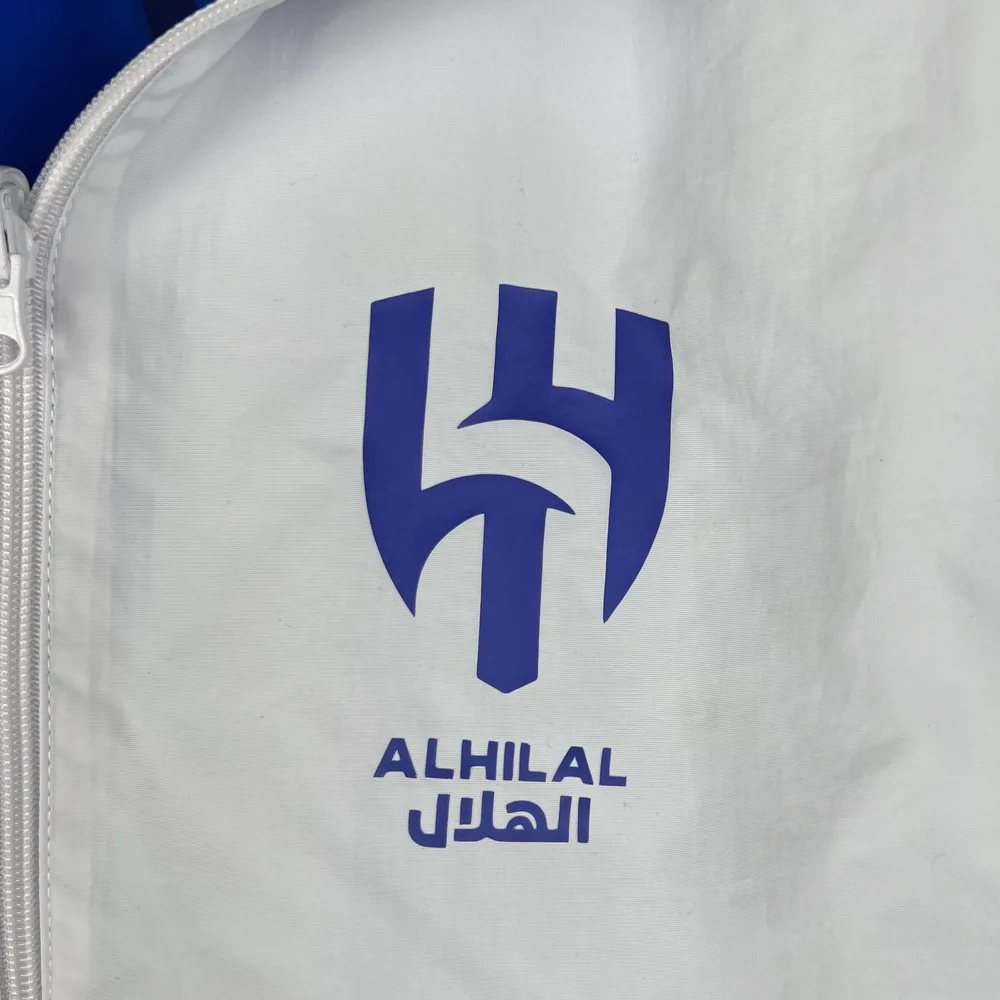 Chaqueta cortavientos reversible del Al-Nassr 2023/2024 (blanca-azul) Camiseta de fútbol Calidad Tailandesa