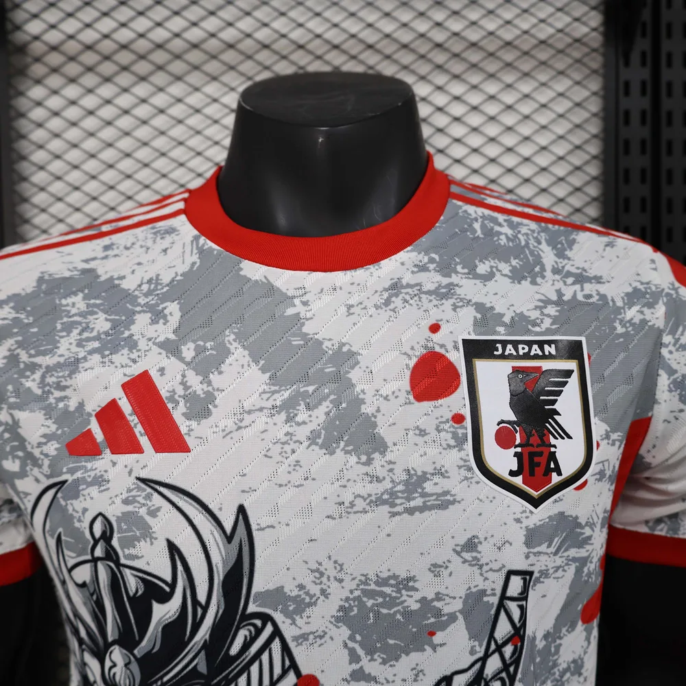 Camiseta de fútbol edición especial gris y rojo jugador Japón 2024 AAA calidad fan