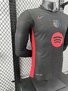 Camiseta de Fútbol Visitante Manga Larga Barcelona Sin Spotify 2024/2025 Calidad Tailandesa