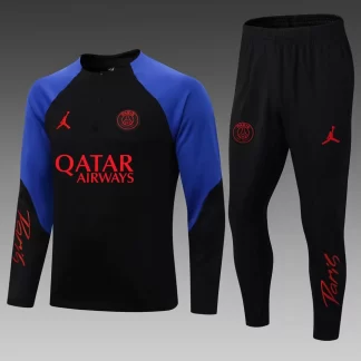 Chándal de Entrenamiento PSG París Saint-Germain Negro-Azul Mangas 2022/2023