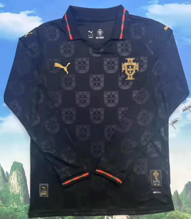 2025/2026 Manga Larga Portugal Equipación Visitante Camiseta de Fútbol Calidad Tailandesa