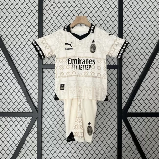 Camiseta Fútbol AC Milan Edición Conjunta 2023/2024 Calidad Tailandesa Talla Infantil