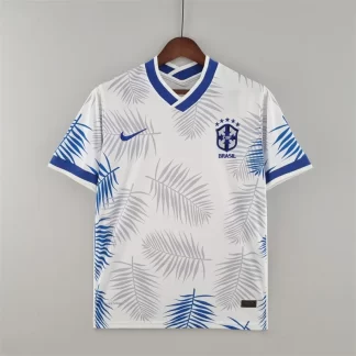 2022 Brasil Clásica Blanca Camiseta Calidad Tailandesa
