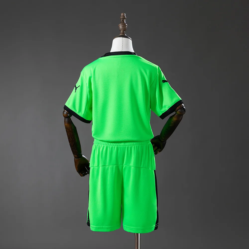 Camiseta verde fluorescente de Portugal 2026 AAA calidad fan Talla infantil