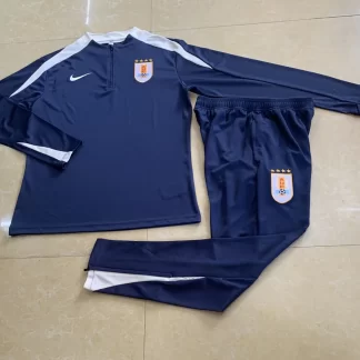 2025/2026 Uruguay Nacional Media Cremallera Chándal Entrenamiento Azul Real Camiseta Calidad Tailandesa Set