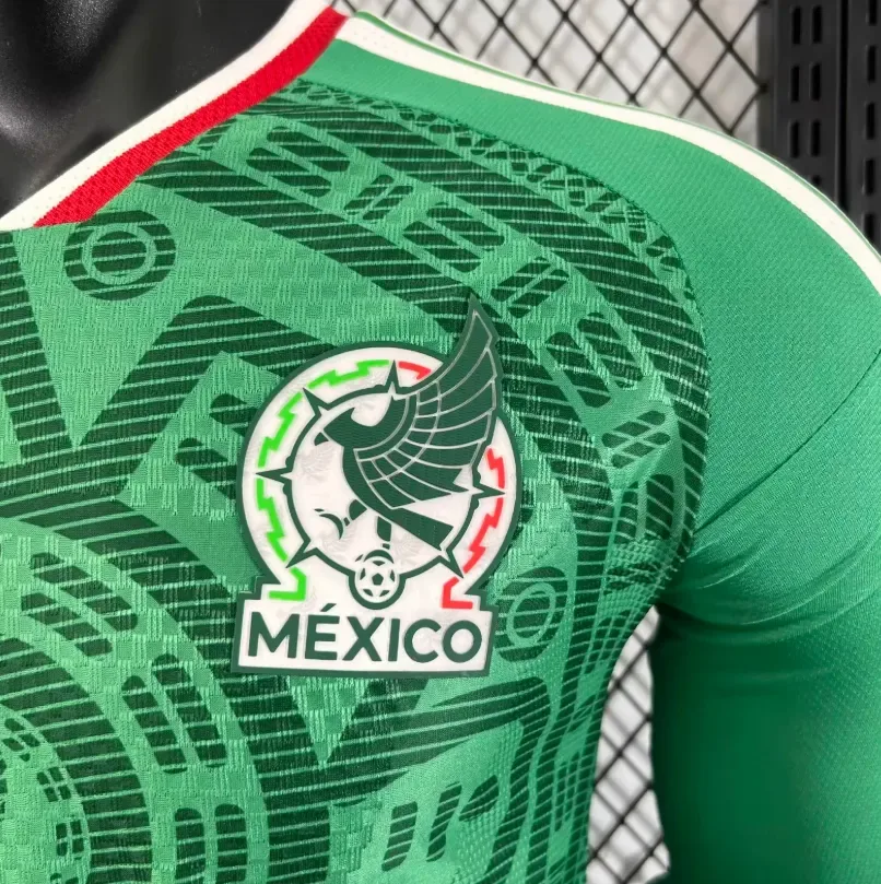 2026 Versión Jugador Manga Larga Camiseta Local México 1:1 Calidad Thai