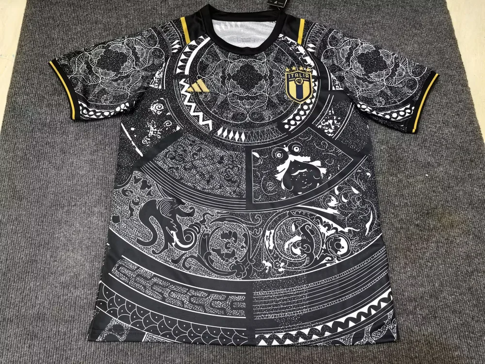 2024/2025 Italia Edición Especial negra Camiseta de Fútbol Calidad Tailandesa