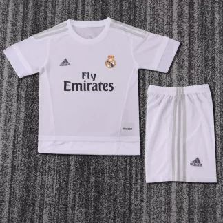 Camiseta de Fútbol Local Retro de Real Madrid 2015-2016 Calidad Tailandesa Talla Infantil