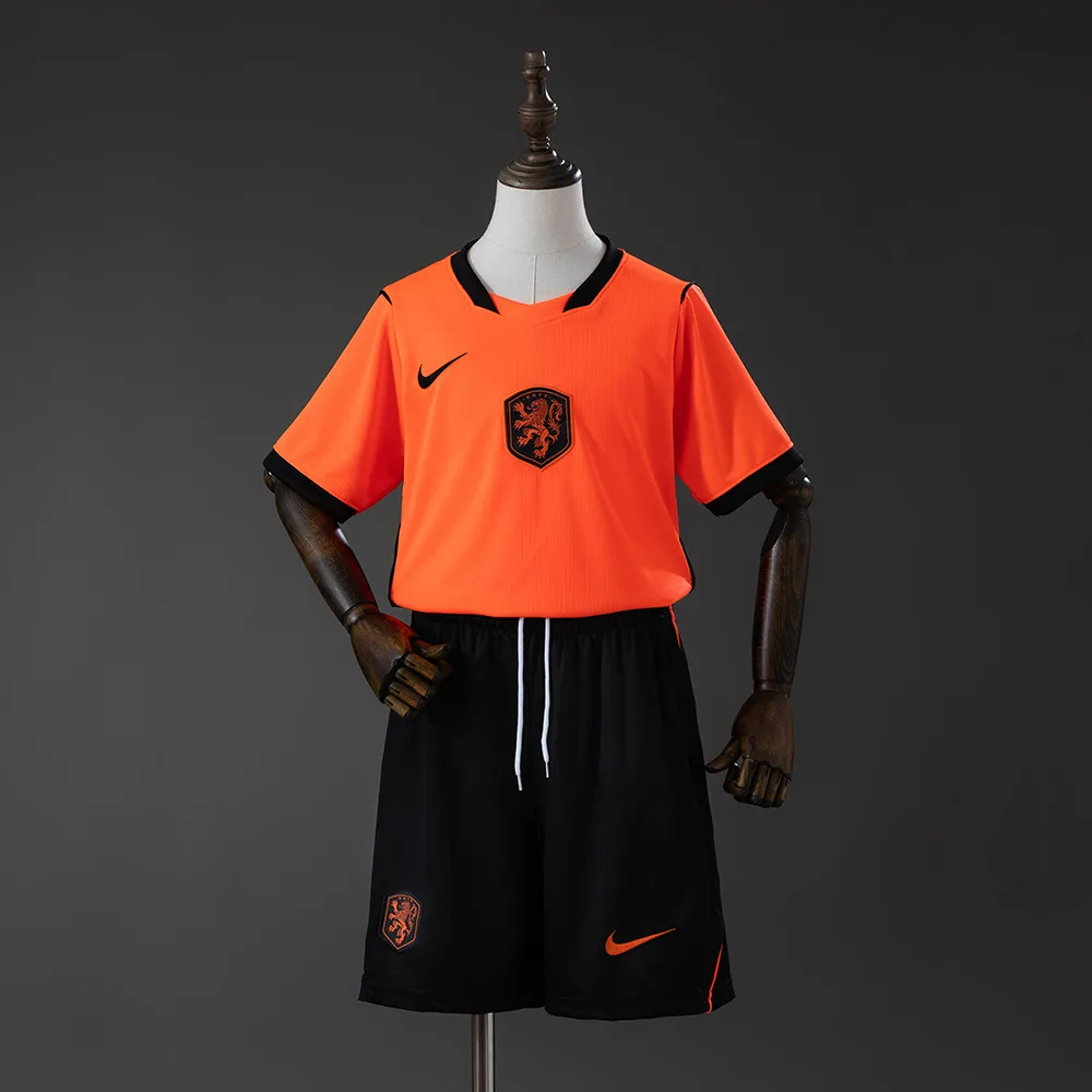 2026 Camiseta de Fútbol de Países Bajos Local AAA Grado Fan Talla Infantil