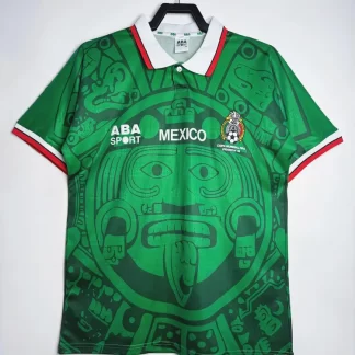 Camiseta de fútbol local retro de México 1998 Calidad Tailandesa