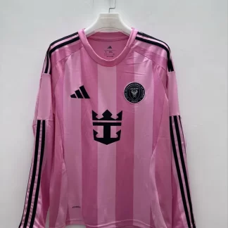 2025/2026 Manga larga Inter Miami Local Camiseta de fútbol Calidad tailandesa