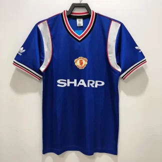 Camiseta de fútbol retro 1985 Manchester United Visitante Calidad Tailandesa