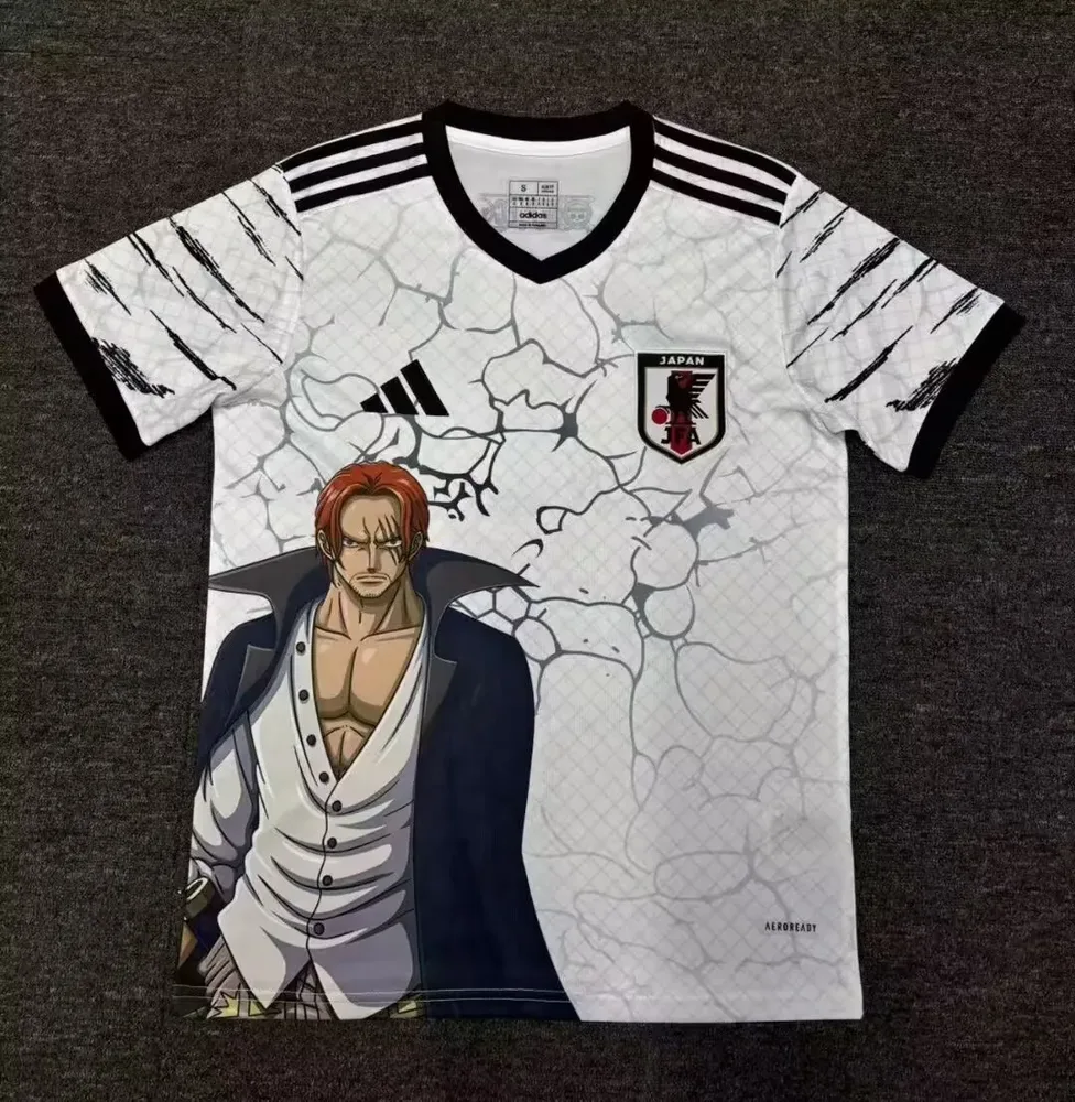 2024/2025 Camiseta de Fútbol Japón One Piece Pelirrojo Shanks Calidad Tailandesa