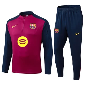 2025/2026 Barcelona Media Cremallera Chándal Entrenamiento Rosa Rojo Camiseta Calidad Tailandesa Set