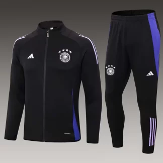 Conjunto de Camiseta de Fútbol Chaqueta Cremallera Larga Negra 2024 de Alemania AAA calidad aficionado