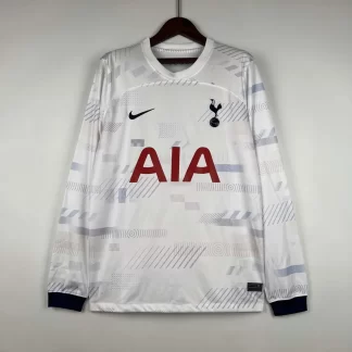 2023/2024 Camiseta de Fútbol Local Tottenham Manga Larga Calidad Tailandesa
