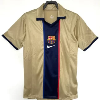 2001/2002 Camiseta de Fútbol Visitante Retro Barcelona Calidad Tailandesa