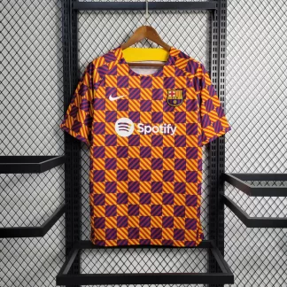 Camiseta de Entrenamiento de Barcelona 2023/2024 de Cuadros Rayados