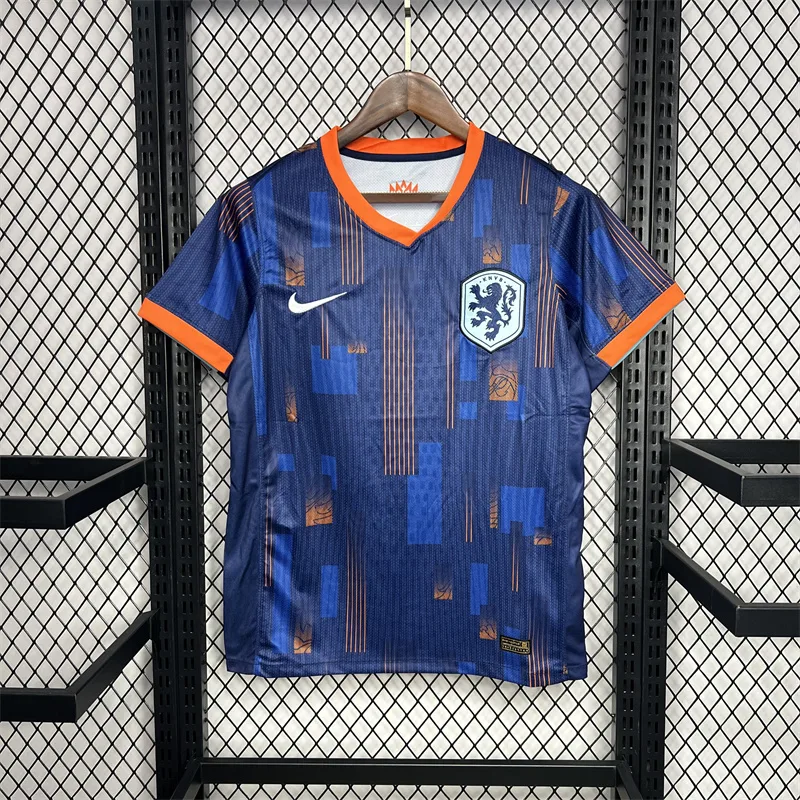 Camiseta de Fútbol Visitante Selección Nacional Países Bajos 2024-2025 Calidad Tailandesa