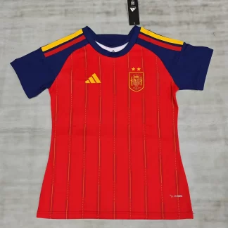 2026 Selección Española Camiseta de Fútbol Femenina Local Doble Estrella 1:1 Calidad Tailandesa