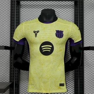 2025/2026 Camiseta de Fútbol Visitante Serie Mamba Edición Conjunta Kobe Bryant Versión Jugador Barcelona Calidad Tailandesa
