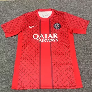 2025/2026 Psg Paris Saint-Germain Ropa de Entrenamiento Camiseta de Fútbol Roja Calidad Tailandesa