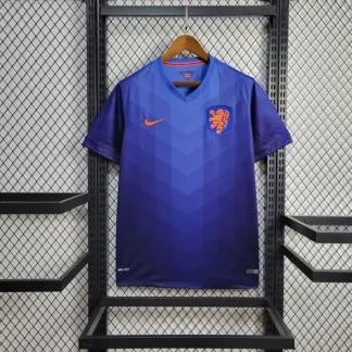 2014 Retro Países Bajos Selección Nacional Visitante Camiseta de Fútbol AAA calidad aficionado