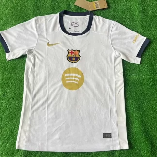 2025/2026 Camiseta de Fútbol Blanca Sin Spotify del Barcelona Calidad Tailandesa