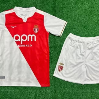 2025/2026 AS Monaco Primera Equipación Local Camiseta Fútbol Calidad Tailandesa Talla Infantil