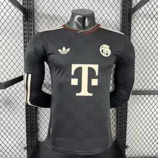 2025/2026 Manga Larga Versión Jugador Bayern Munich Tercera Visitante Camiseta de Fútbol Calidad Tailandesa