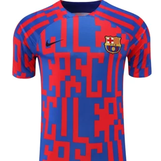 2022/2023 Barcelona Camiseta Ropa de Entrenamiento Rojo y Azul Textura