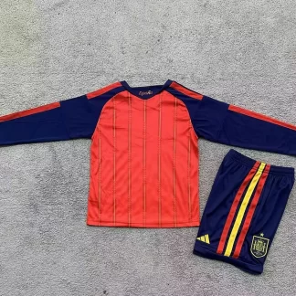 Camiseta de Manga Larga de la Selección de España Local 2026 AAA Grado Fan Talla Infantil