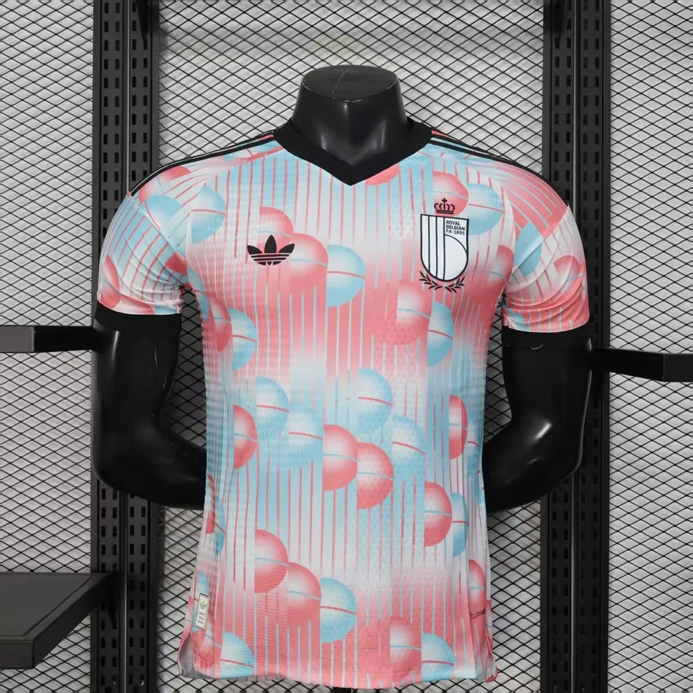 Camiseta de fútbol de visitante versión jugador de la selección de Bélgica 2026 Calidad Tailandesa 1:1
