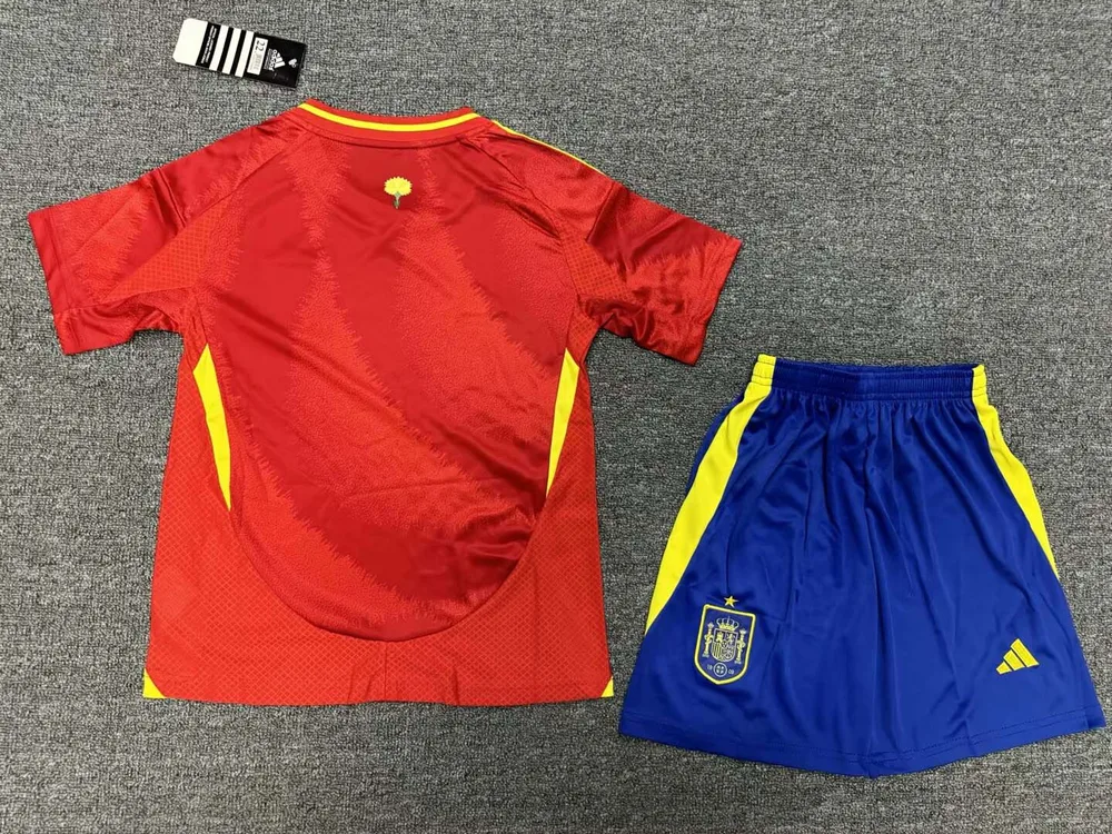 2024 España Camiseta de Fútbol Local AAA Grado Aficionado Talla Infantil