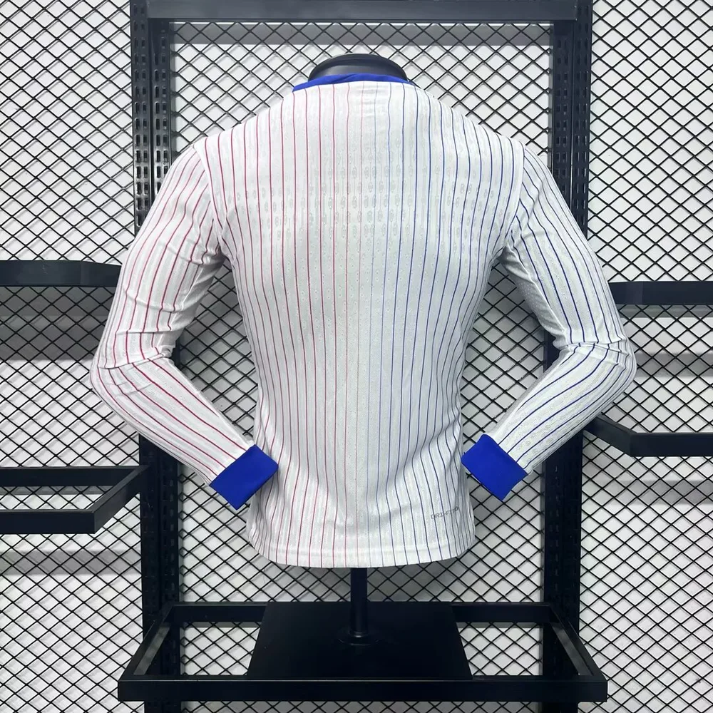 Camiseta Visitante de Francia Versión Jugador Manga Larga 2024-2025 Calidad Tailandesa