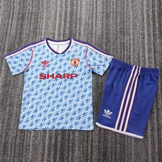 Camiseta de fútbol infantil retro 1990/1992 Manchester United Visitante Calidad Tailandesa