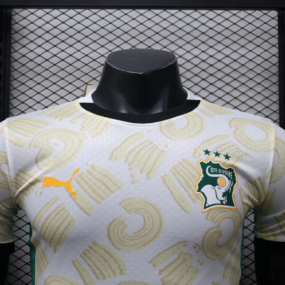 Camiseta de fútbol visitante jugador Costa de Marfil 2024 AAA calidad fan