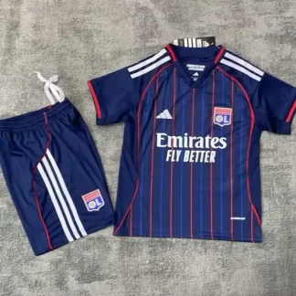 2025/2026 Camiseta de Fútbol Visitante del Olympique de Lyon Calidad Tailandesa Talla Infantil