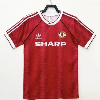 Camiseta de Fútbol Retro Local Manchester United 1990-1992 Calidad Tailandesa